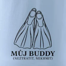 Můj buddy dvě překřížené potápěčské ploutve