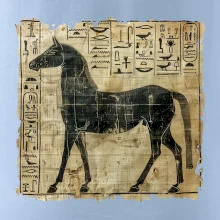 Egyptské hieroglyfy kůň