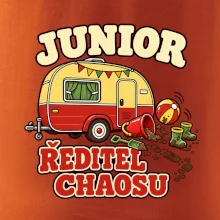 Junior ředitel chaosu dětský rodinný karavan