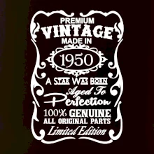 Vintage Etiketa - 1950