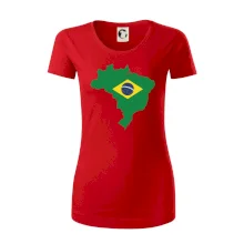 Brazílie vlajka v mapě