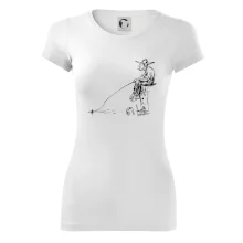 Kreslený rybář na pařezu