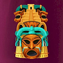 Mayové maska s pyramidou