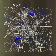 Plzeň mapa s vodními toky