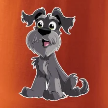 Knírač kreslený sedící