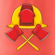 Hasičská helma a sekera