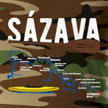Mapa řeky Sázavy