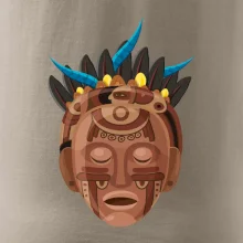 Mayové maska hnědá