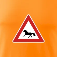 Dopravní značka - Pozor kůň běžící