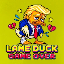 Trump lame duck pixel art game over
