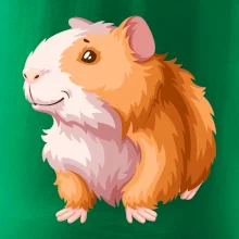 Morče - kreslené, bílo oranžové