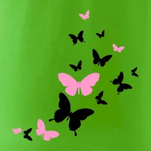 Motýli růžovo černí