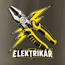 Elektrikář s bleskem a kleštěmi