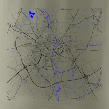 Olomouc - Mapa s vodními toky
