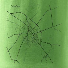 Černobílá mapa Čáslav