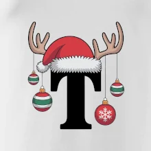 Vanoční rodinná trička - písmeno a čepice