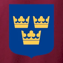 Švédský znak tři korunky na prso