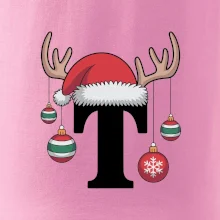 Vanoční rodinná trička - písmeno a čepice