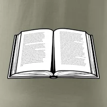 Kniha černobílá otevřená s textem