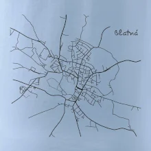 Černobílá mapa Blatná