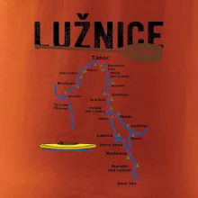 Mapa řeky Lužnice