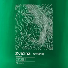 Zvičina - vrstevnice v obdélníku