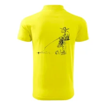 Kreslený rybář na pařezu