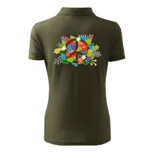 Peace symbol prorostlý květinami