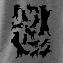 Border kolie siluety