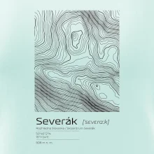 Severák - vrstevnice v obdélníku