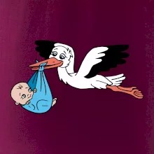 Čáp a miminko - kluk (Hana-creative)