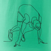 Běžec na startu jedním tahem