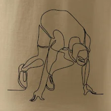 Běžec na startu jedním tahem