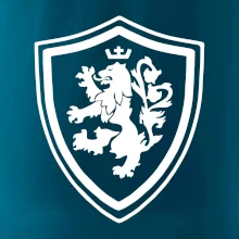 Český lev erb na prsu a na zádech