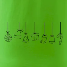 Rodinná vánoční trička  - Vánoční ozdoby na provázku