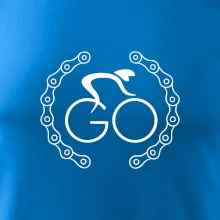Logo cyklisty a řetěz