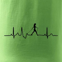 EKG nordic walking žena