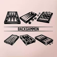 Backgammon černý set