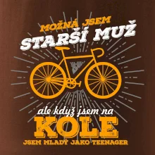 Starší muž - cyklista silniční kolo