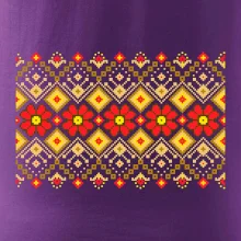 Ukrajinský vzor  - Červené květiny