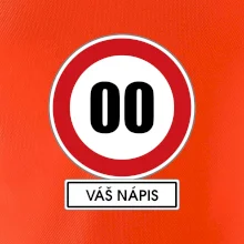 Dopravní značka - rychlost - váš nápis