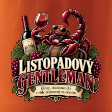 Listopadový gentleman se sklenkou červeného vína