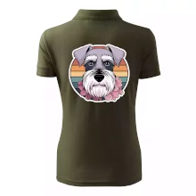 Knírač - fenka a květiny