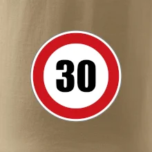 Dopravní značka - omezení rychlosti 30