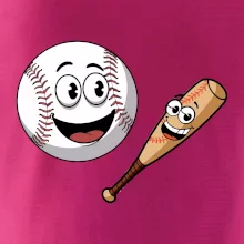 Parové triko - baseballová pálka a míček