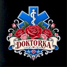 Doktorka - kříž a růže