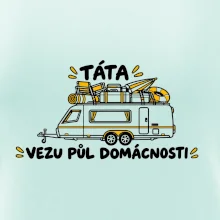 Táta vezu půl domácnosti rodinný karavan