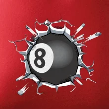 Kulečníková koule v triku