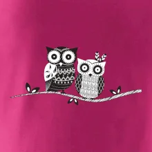 Dvě sovy abstraktní