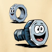 Parové triko - Šroub a matka